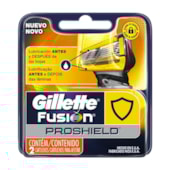 Carga Gillette Fusion Proshield com 2 cartuchos Carga Gillette Fusion Proshield com 2 cartuchos