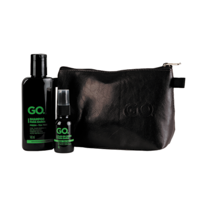 Kit Nécessaire Shampoo para Barba e Óleo Tea Tree GO Kit Nécessaire Shampoo para Barba e Óleo Tea Tree GO