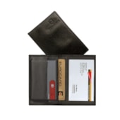 Porta Cartões Swisscard em Couro Preto Victorinox Porta Cartões Swisscard em Couro Preto Victorinox