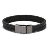 Pulseira Key Design Huerta Black Series Preta Médio Pulseira Key Design Huerta Black Series Preta Médio