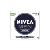 Sabonete em Barra Nivea Men Sensitive 3 em 1 90g Sabonete em Barra Nivea Men Sensitive 3 em 1 90g